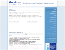 Tablet Screenshot of goodmanproduction.com